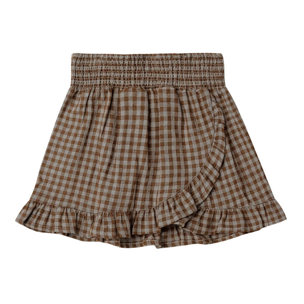 H&m gingham 2024 ruffle skirt